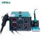 Паяльная станция 2 в 1 YIHUA 852D+SE pump / термофен + паяльник / компрессор / 4 насадки / 650 Вт