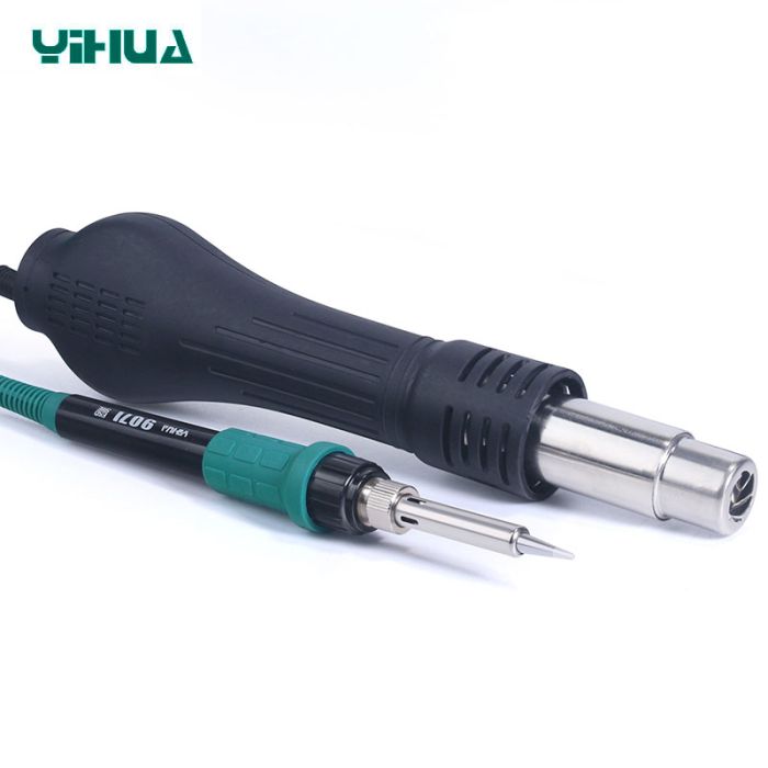 Паяльная станция 4 в 1 YIHUA 948-II / паяльник + термофен + оловоотсос + вакуумный пинцет / 780 Вт