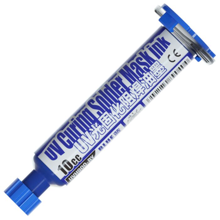 Ультрафиолетовый лак Mechanic UVH900-BY маска для пайки, ремонта плат / 10CC / синий