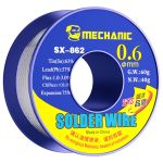 Припой для пайки Mechanic SX862 с канифольным сердечником / Sn 63%, Pb 37% / 60 г / 0.6 мм