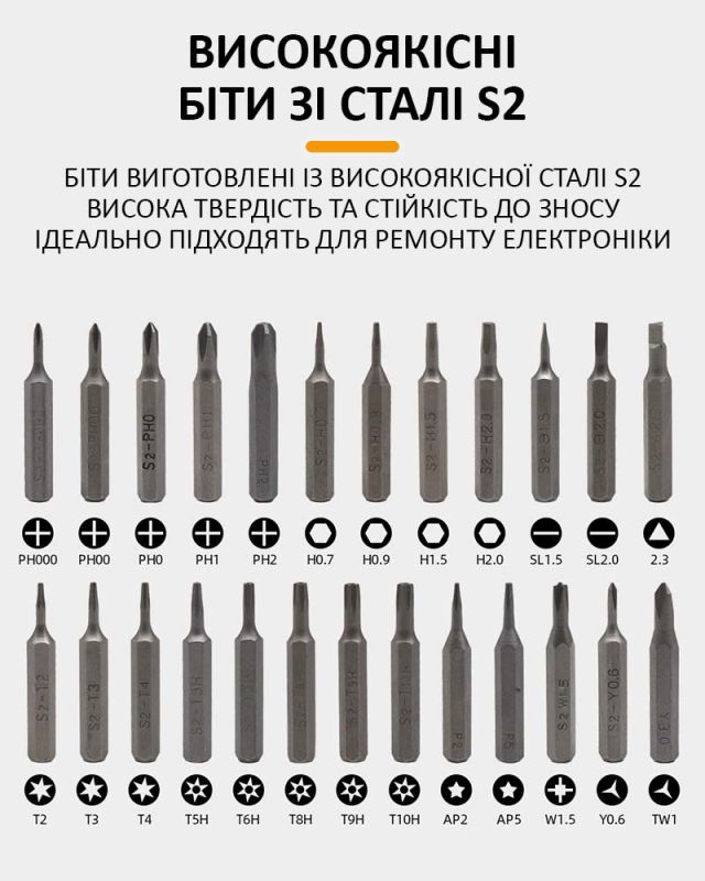 Викрутка акумуляторна SW-80011 / набір 25 в 1 / для точних робіт / Type-C / 350 mAh / в кейсі