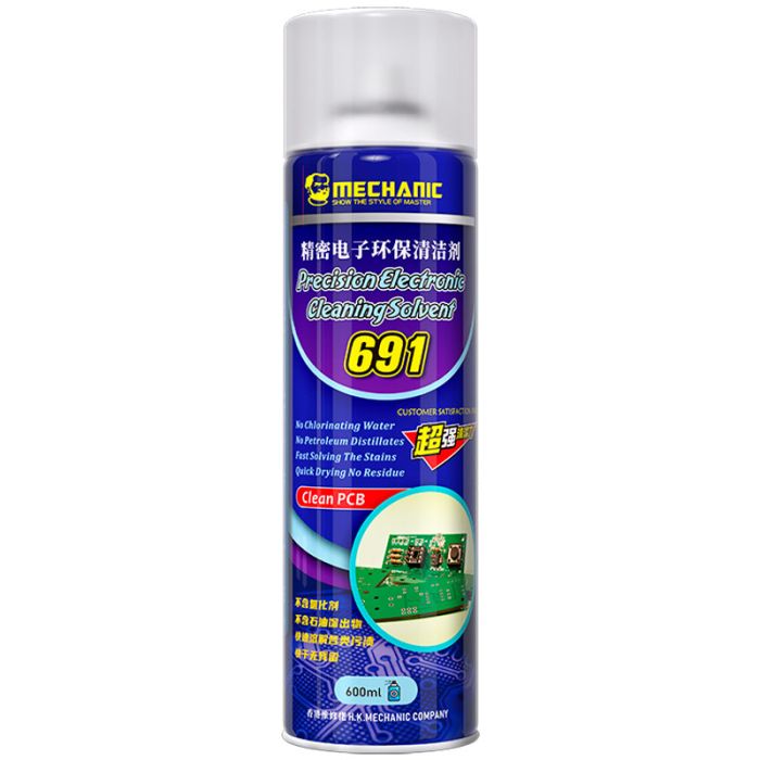Спрей для очистки плат Mechanic 691 / CS691 / для оптики, экранов, техники / 600 ml