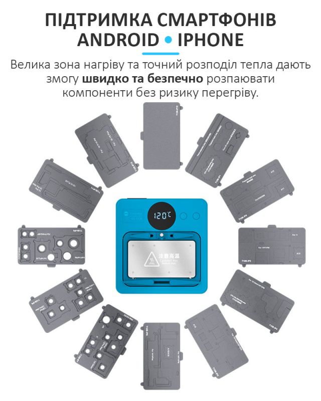 Нижний подогрев Sunshine T12B-SAM2 для ремонта платы Samsung Galaxy S23 Plus