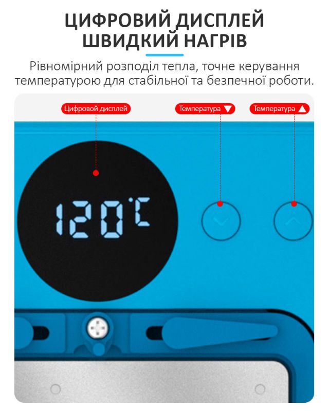 Нижній підігрів Sunshine T12B-SAM4 для ремонту плати Samsung Galaxy S24
