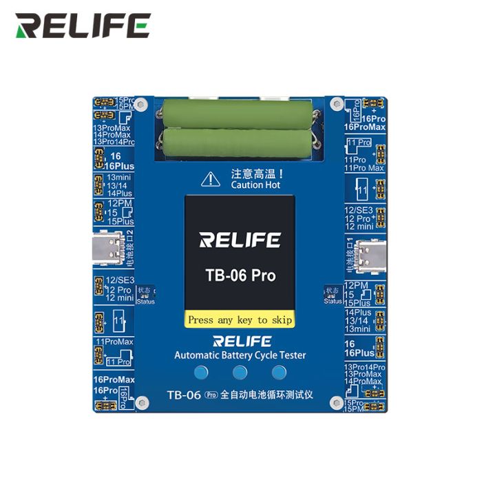 Програматор RELIFE TB-06 Pro для скидання циклів і відсотка зносу акумулятора iPhone 11 - 16 Pro Max
