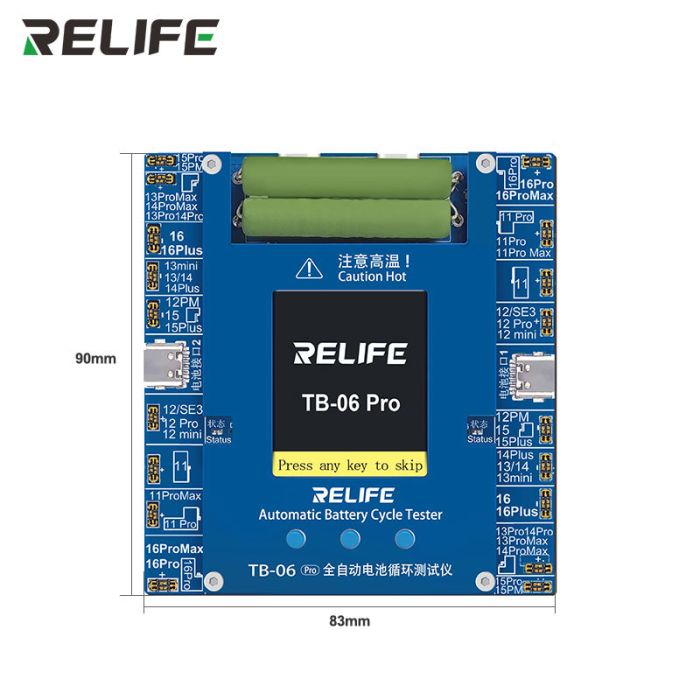 Програматор RELIFE TB-06 Pro для скидання циклів і відсотка зносу акумулятора iPhone 11 - 16 Pro Max