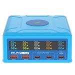 Быстрое зарядное устройство Relife RL-304R / беспроводная зарядка QI 15W / 2xUSB / 3xUSB Type-C PD3.1 / 260W
