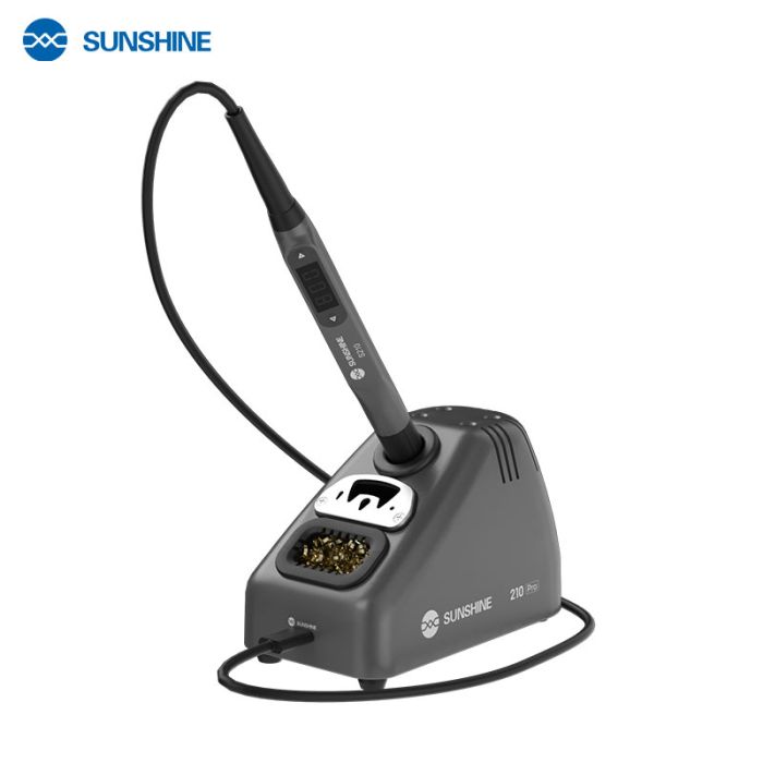 Паяльник SUNSHINE S210 Pro портативный / цифровая регулировка / подставка / 100-450°C / 110 Вт