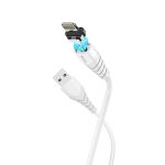 Кабель HOCO X63 Racer magnetic for Lightning 2,4A/1m. White