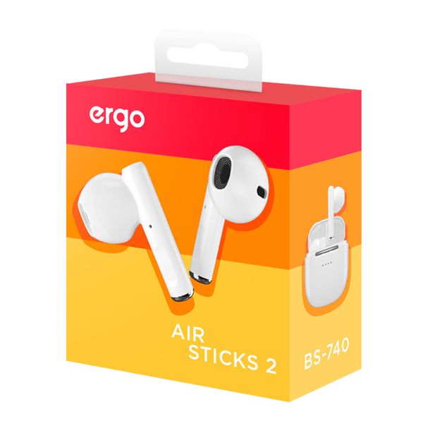 Наушники ERGO BS-740 Air Sticks 2 Белые