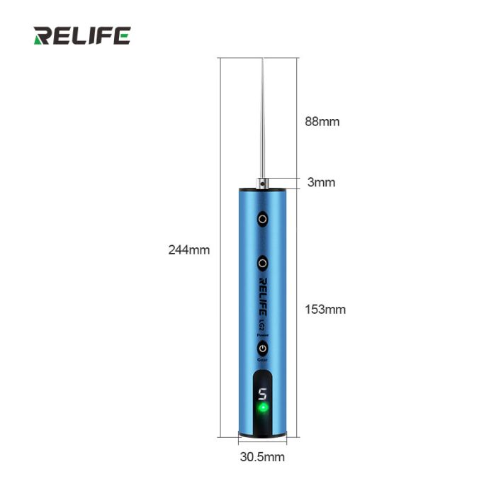 Машинка для удаления OCA клея RELIFE LG2 / 5 скоростей / 1800 мАч / Type-C