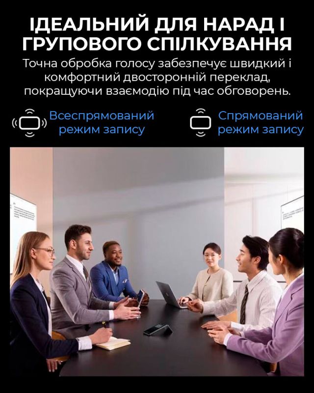 Голосовий перекладач iFLYTEK Dual Screen 2.0 / 85 мов онлайн, 18 офлайн / переклад дзвінків