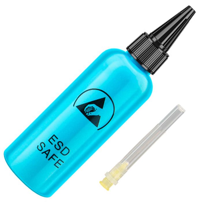 Емкость для флюса и жидкостей TELIJIA TE-P4 ESD Save с дозатором 100 ml Blue