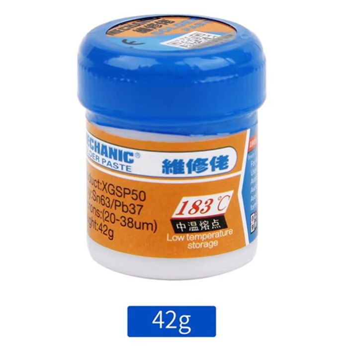Паяльная паста BGA Mechanic XGSP50 / Sn 63%, Pb 37% / 183°C / 42 г