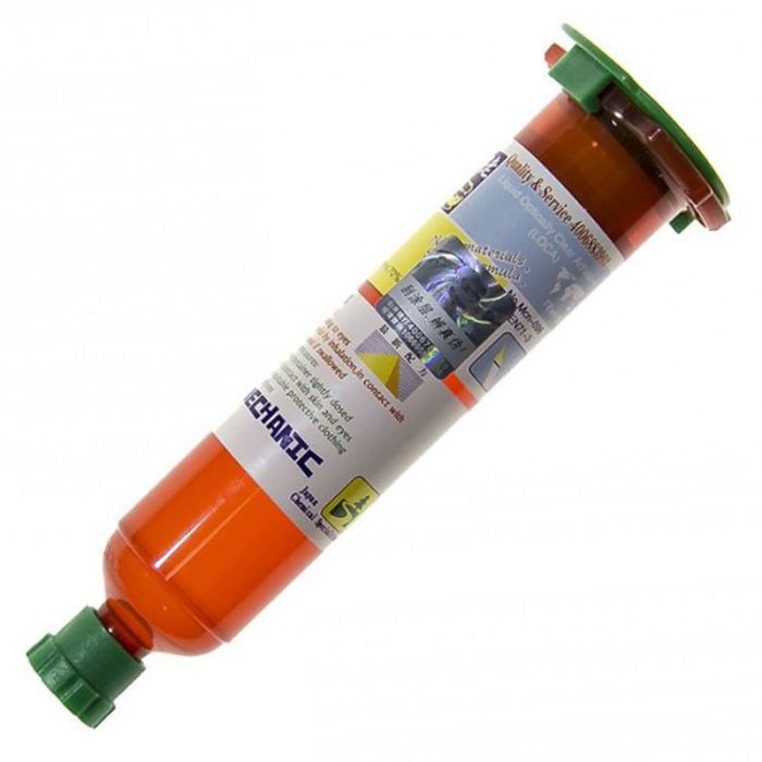 Клей ультрафиолетовый LOCA Mechanic TP-2500 для ремонта дисплеев /  в шприце 30G