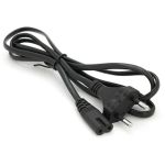 Кабель живлення PC-184/2 CEE7/16-C7 2 pin / для побутової техніки / 2x0.5мм,1.5м / Black, OEM