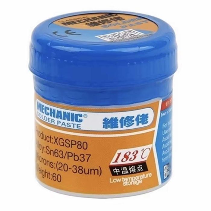 УЦЕНКА! Паяльная паста BGA Mechanic XGSP80 / Sn 63%, Pb 37% / 183°C / 60 г / заканчивается срок хранения