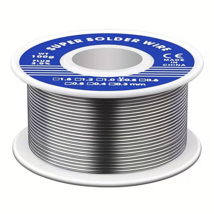 Припій, олово для паяння SUPER SOLDER WIRE з флюсом 2% / Sn 63% / 100 г / 0.8 мм
