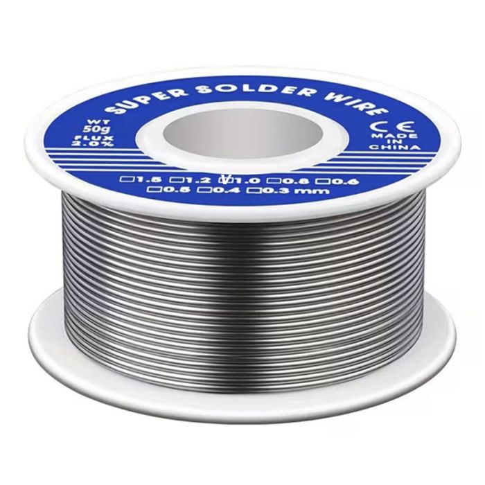 Припій, олово для паяння SUPER SOLDER WIRE з флюсом 2% / Sn 63% / 50 г / 1.0 мм