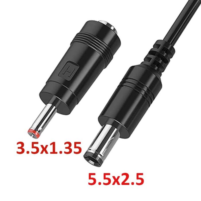 Переходник питания Keweisi 5,5*2,5 мм / 3,5*1,35 мм для работы роутера от Powerbank