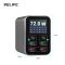 Швидкий зарядний пристрій RELIFE Q4 / 2xType-C PD / 2xUSB QC / TFT дисплей / 72W Max / Grey