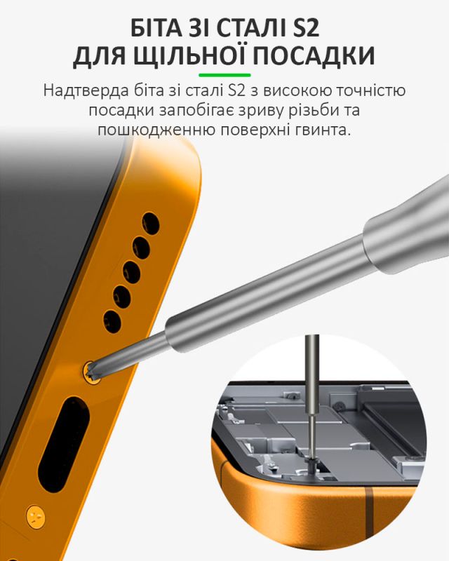 Отвертка прецизионная RELIFE RL-717 / сталь S2 / для ремонта iPhone 17 / IP17