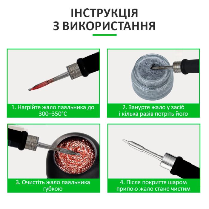 Очиститель жал паяльника RELIFE RL-461A (очистка кислотной пастой)
