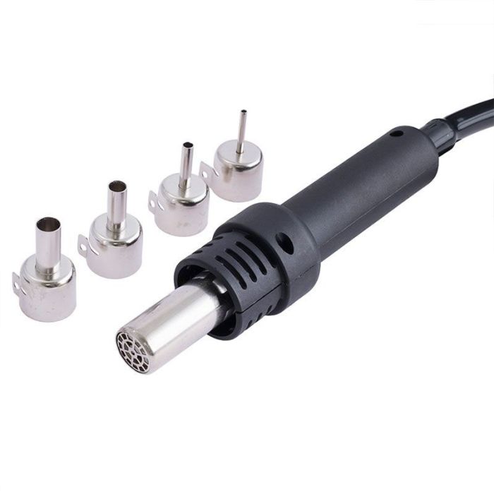 Паяльна станція 2 в 1 WEP 852D+SE pump / термофен + паяльник / компресор / 4 насадки / 650 Вт