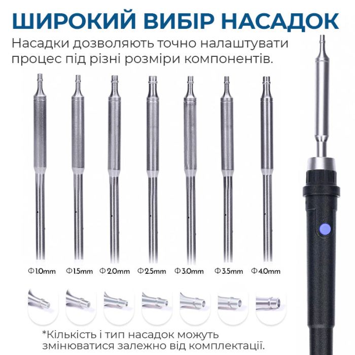 Паяльна станція 2 в 1 WEP 992D-II / прецизійний термофен + паяльник C210 / 90-450°C / 10 л/хв / 210 Вт