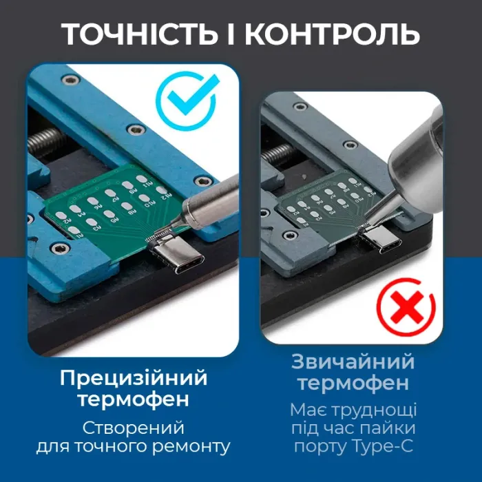 Термовоздушная паяльная станция WEP 8509-I / 3 канала памяти / 100-480°C / 3 мини насадки / 170 Вт