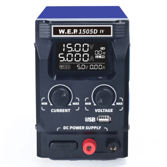 Блок питания WEP 1505D-IV 15V 5A, импульсный, с цифровой индикацией (V/A/W), Quick Charge 3.0