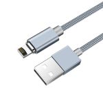 USB кабель магнитный Hoco U40A 1m Lightning серый
