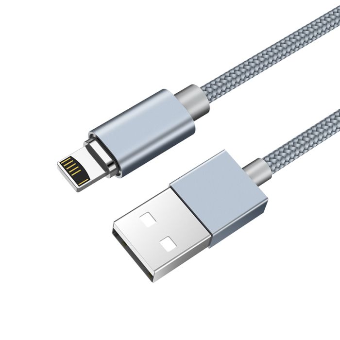 USB кабель магнитный Hoco U40A 1m Lightning серый