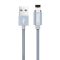 USB кабель магнитный Hoco U40A 1m Lightning серый