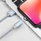 USB кабель магнитный Hoco U40A 1m Lightning серый