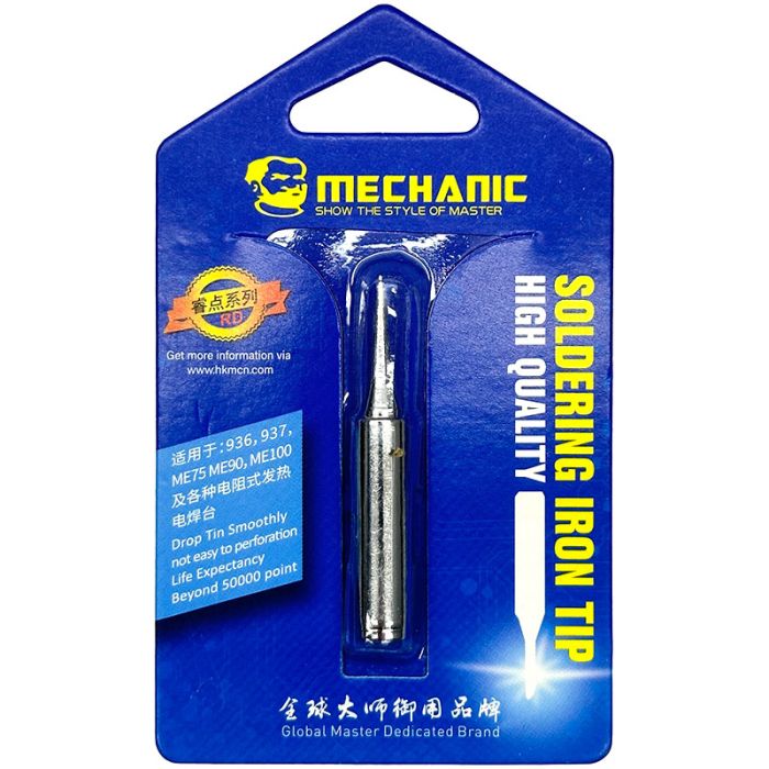 Жало для паяльника Mechanic 900M-T-I для безсвинцевого паяння / висока якість / прямий конус