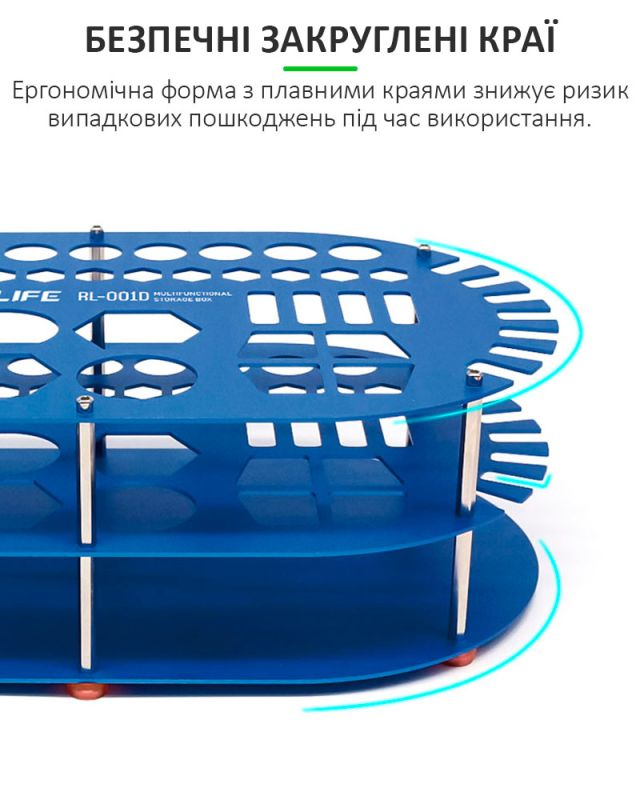 Органайзер для инструментов Relife RL-001D многофункциональный / металлический / 290x170x95 мм