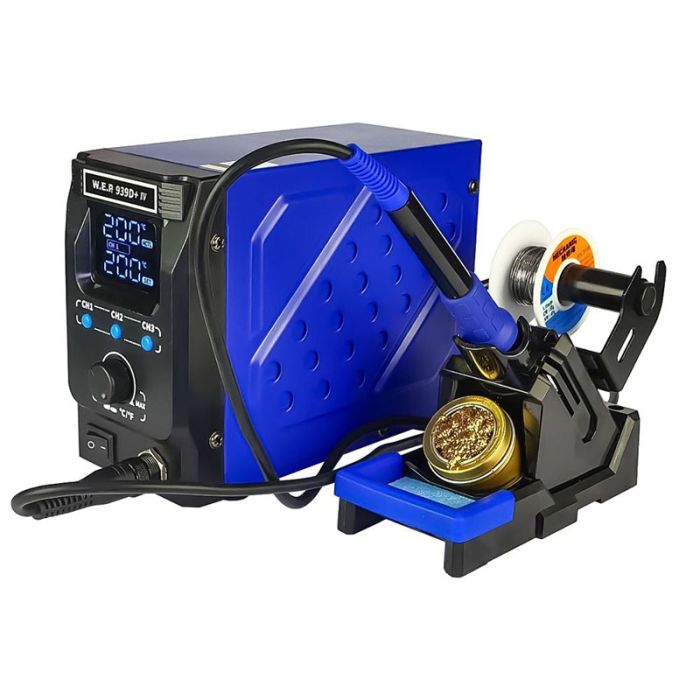Ремонтный комплекс WEP WS-IV / 3 в 1 / паяльник  90W/ фен 1000W / блок питания 15V 5A / подставка под ноутбук