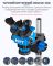 Микроскоп тринокулярный Sunshine M9T / 6X-45X / адаптер CTV 0.5X / WF10X/25 / без штатива / Blue