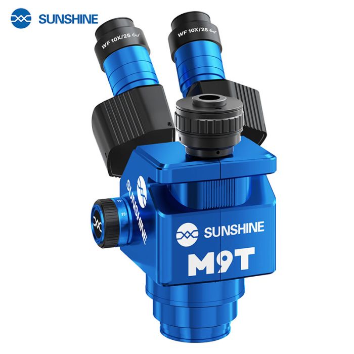 Микроскоп тринокулярный Sunshine M9T / 6X-45X / адаптер CTV 0.5X / WF10X/25 / без штатива / Blue