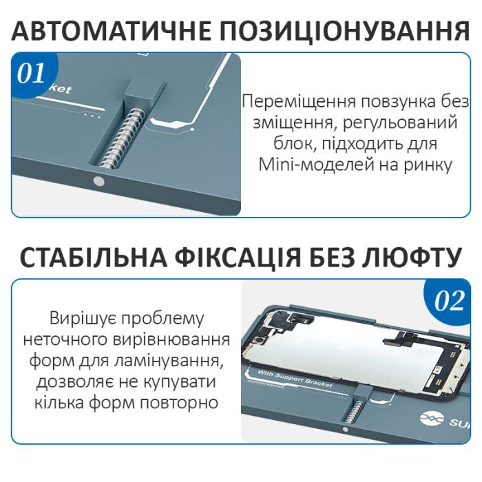 Форма форма для ламинирования дисплея SUNSHINE SS-061A / регулируемая для iPhone 12 - 17