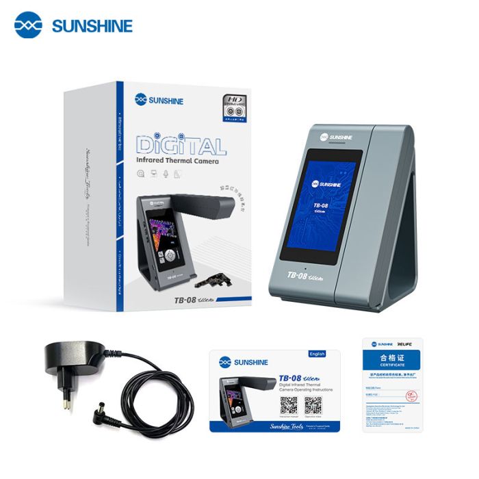 Тепловізійна камера Sunshine TB-08 Ultra з дисплеєм 4'' / голосове управління / тепловізор для ремонту