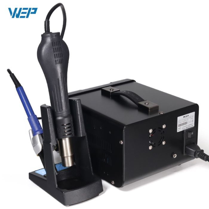 Паяльная станция 3 в 1 WEP 853D 5A II / термофен, паяльник, блок питания / 970 Вт / 30V / 5A