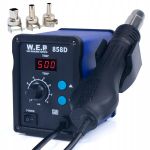 Термовоздушная паяльная станция WEP 858D термофен / 100-500°С / 120 л/мин / 3 насадки / 700 Вт