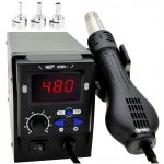 Термовоздушная паяльная станция WEP 959D-I термофен / 100-480°С / 120 л/мин / 3 насадки / 700 Вт