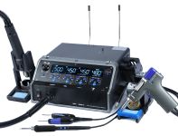 Паяльний комплекс WEP 948D-IV / 5 в 1 / фен + паяльник C245 + термопінцет + олововідсос + пінцет / 1410 Вт