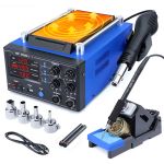 Паяльна станція 3 в 1 WEP 853AAA-II / паяльник C245 + термофен + сепаратор / USB / 1250 Вт