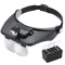 Лупа очки бинокулярные Magnifier 81001-A с LED подсветкой / увеличение 1.2X 1.8X 2.5X 3.5X