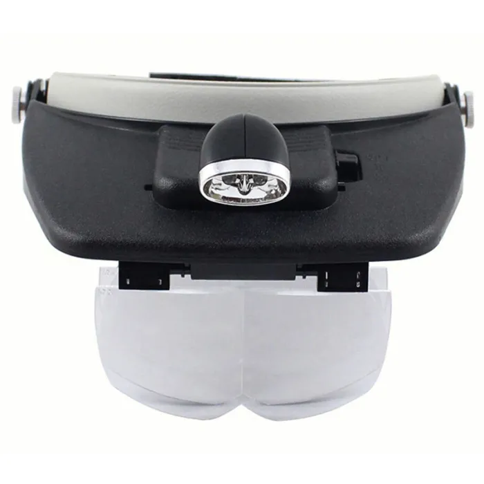 Лупа очки бинокулярные Magnifier 81001-A с LED подсветкой / увеличение 1.2X 1.8X 2.5X 3.5X