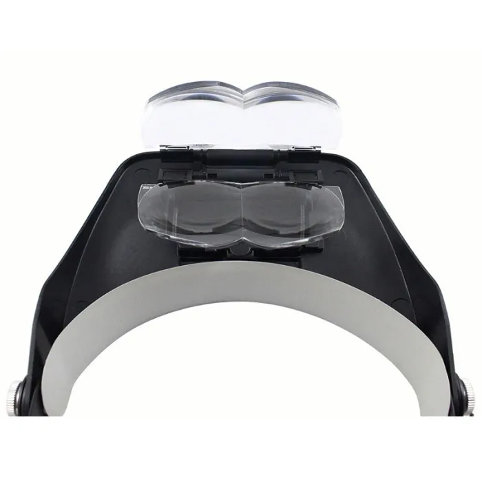 Лупа очки бинокулярные Magnifier 81001-A с LED подсветкой / увеличение 1.2X 1.8X 2.5X 3.5X